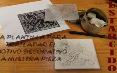 Estarcir o pasar un motivo decorativo a nuestra pieza