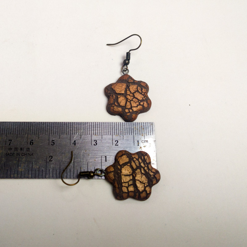 Pendiente Flor Grietas - Imagen 2